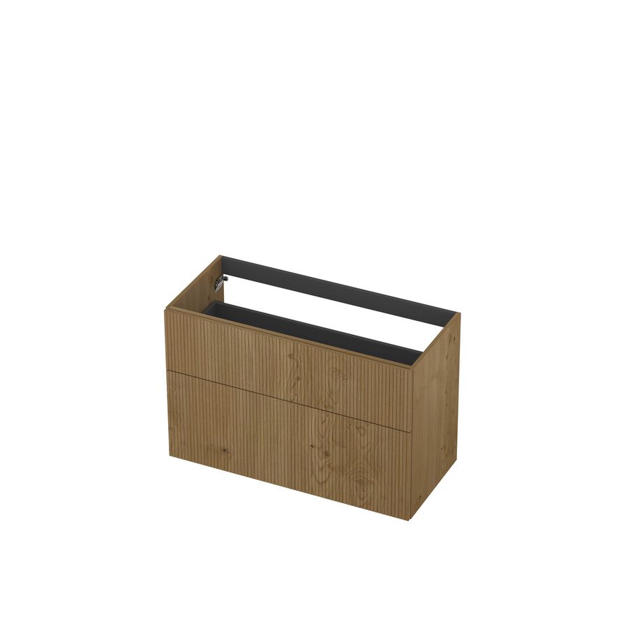 Onderkast 2L a-sym fineer gefreesd tbv greep 10cm natur