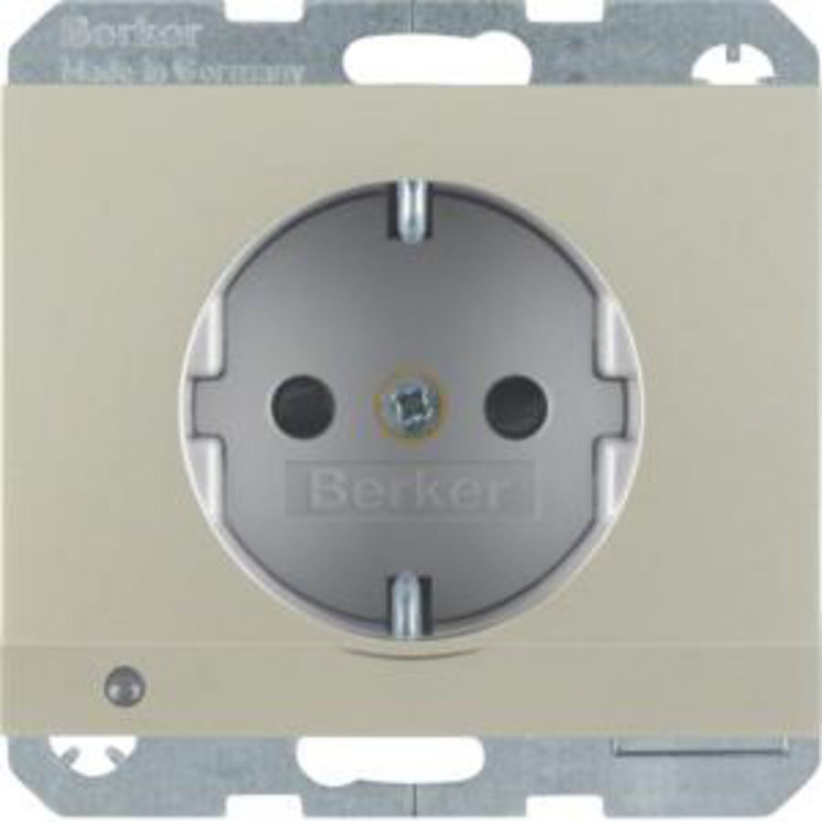 Wandcontactdoos RA led-orient. berker K.1/K.5 edelstaal