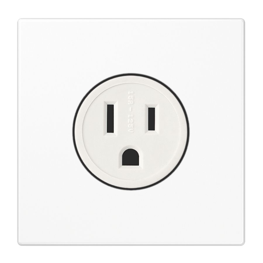 Wandcontactdoos US-Nema 15A LS alpin wit