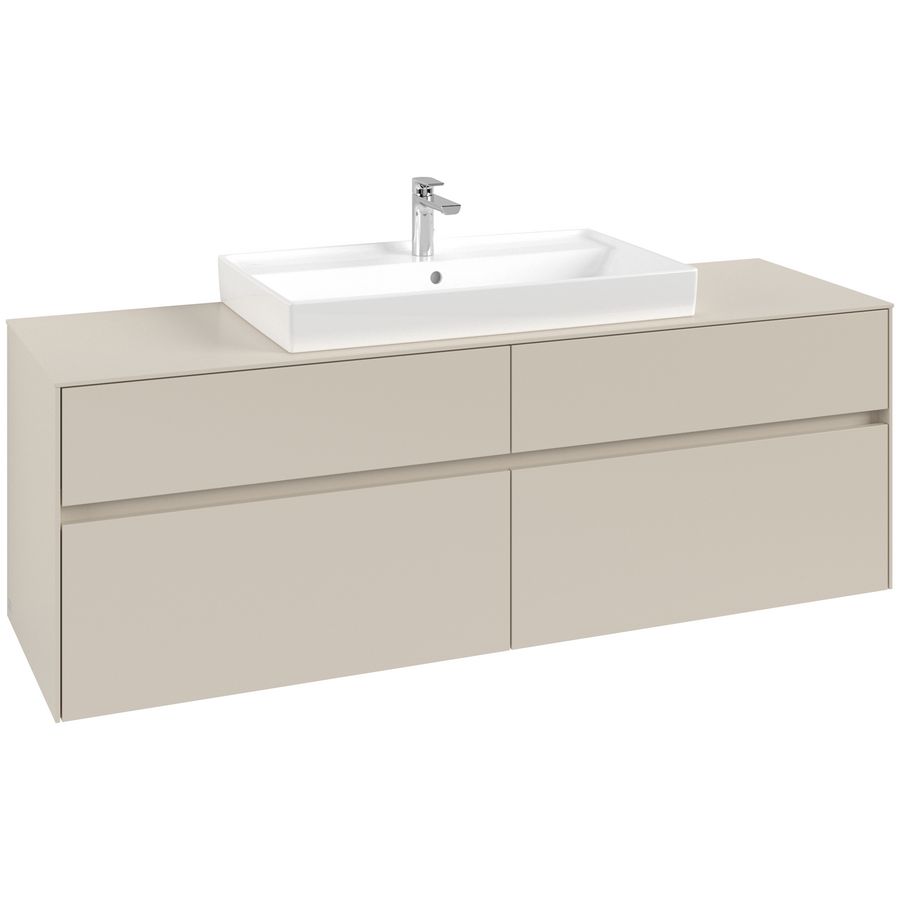 Wastafelonderkast Collaro 1600x548x500mm Cashmere Grey C028B0VN