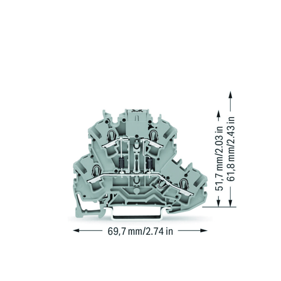 Moduleklem 2etage 2 dioden 1N4007 2002-2213/1000-487 VVE=50