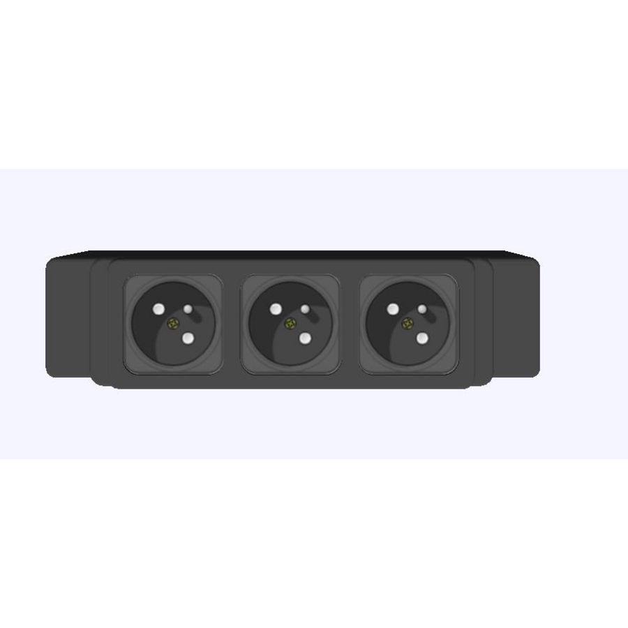 Contactdooscombinatie Netbox 3x230v 45° GST18 in/out bek