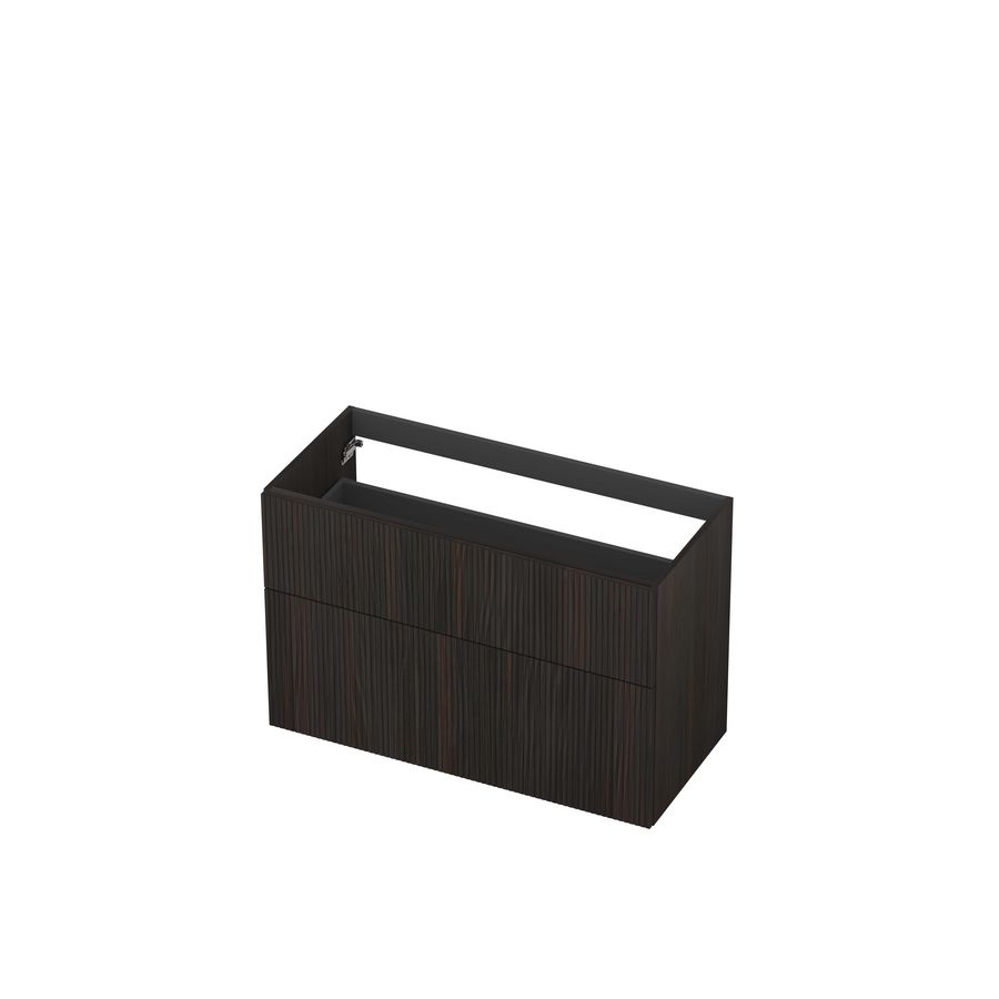 Onderkast 2L a-sym fineer gefreesd tbv greep 10cm matt intens black