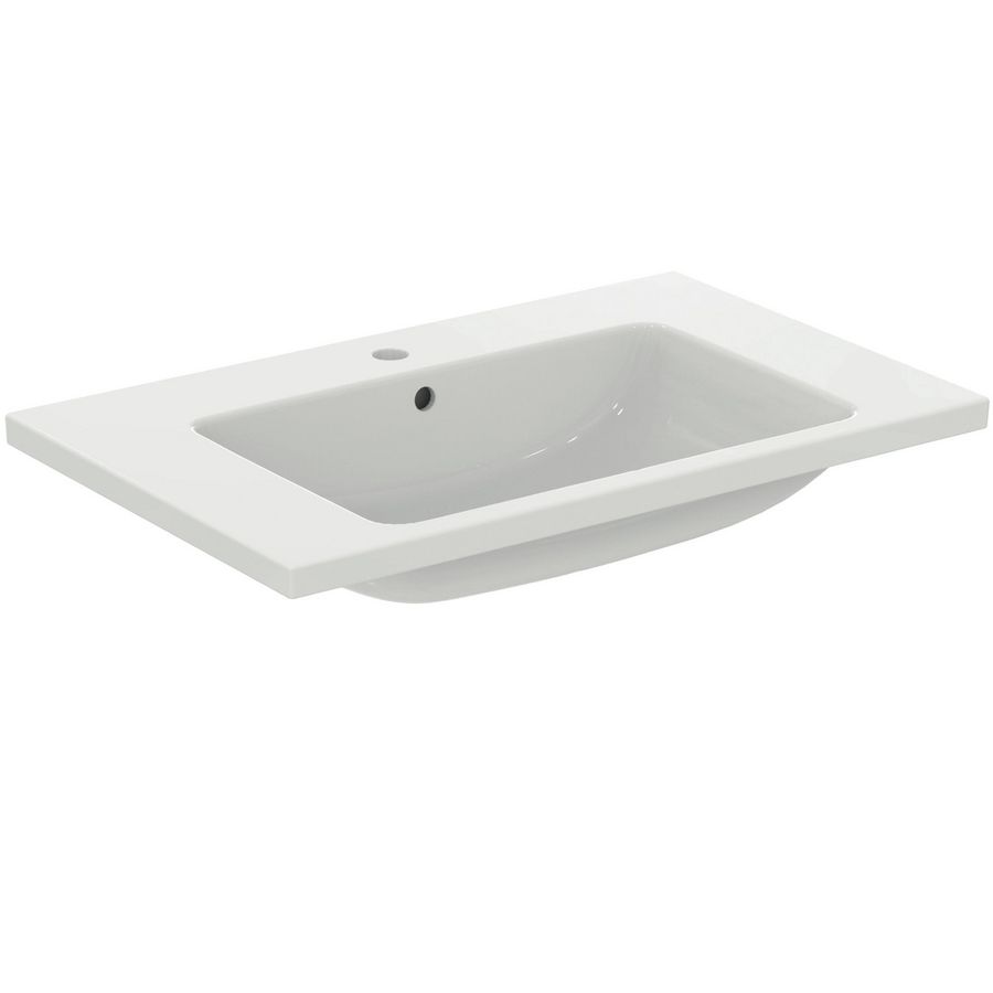 Wastafel I.LIFE-B VANITY dubbele wastafel 81x51cm 1x kraangat + overloop wit