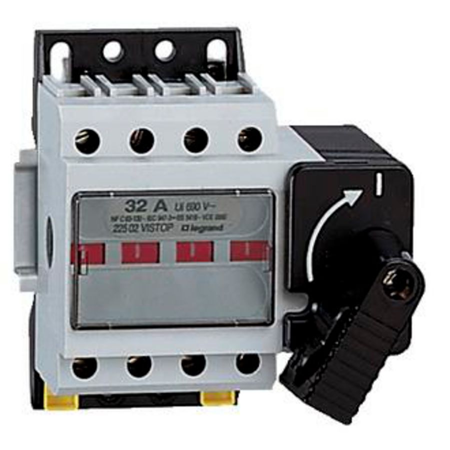Lastscheider 32A 2-polig frontbediening Vistop