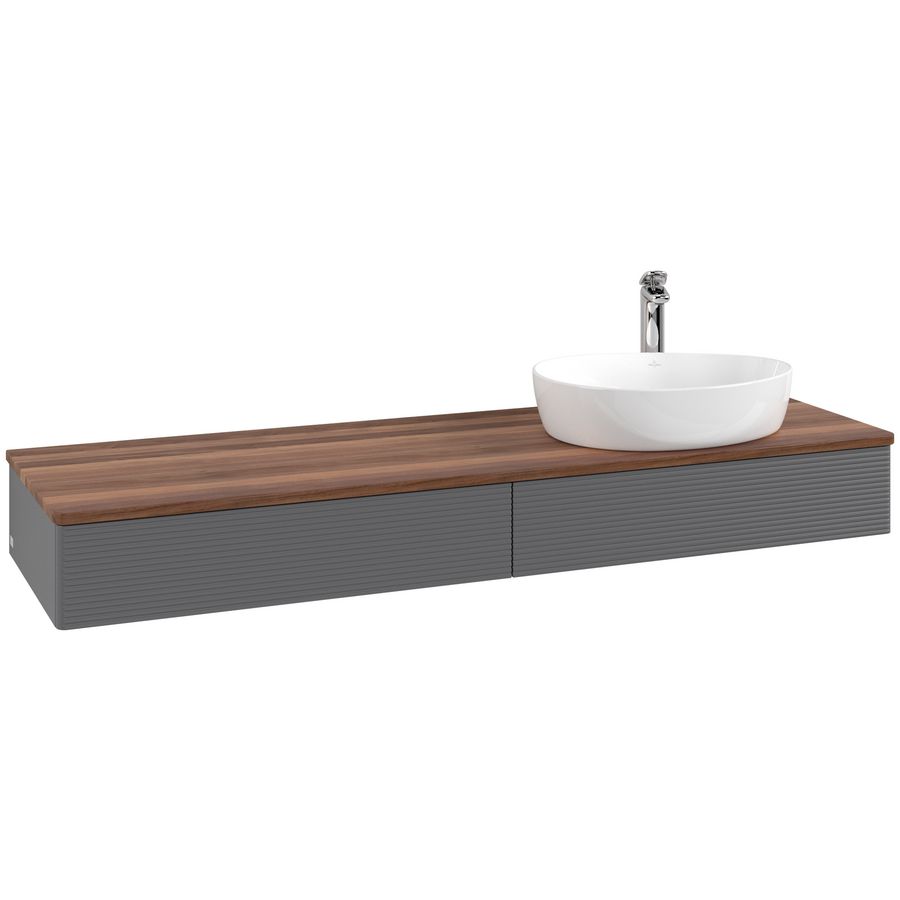 Wastafelonderkast Antao 1600x190x500mm Antr. Matt Lacquer L16152GK