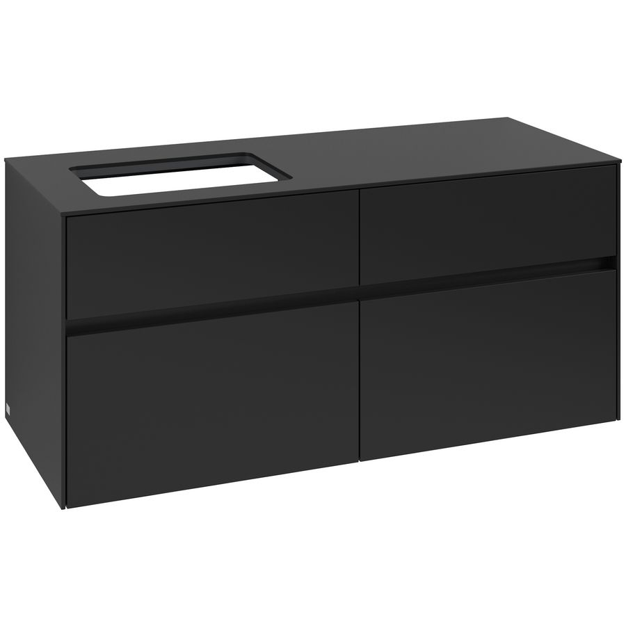 Wastafelonderkast Collaro 1200x548x500mm Volcano Black C113B0VL