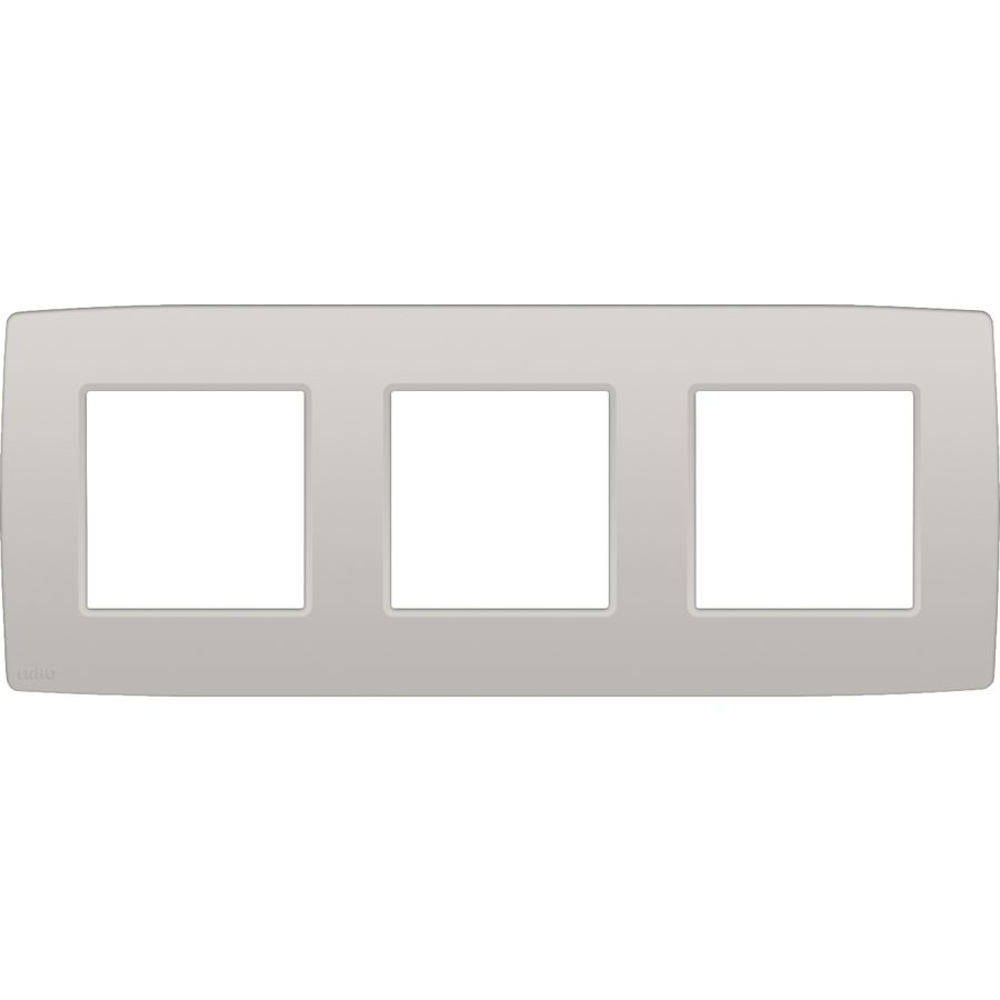 3-Voudige afdekplaat 71mm centerafst. Ori. light gre VVE=10
