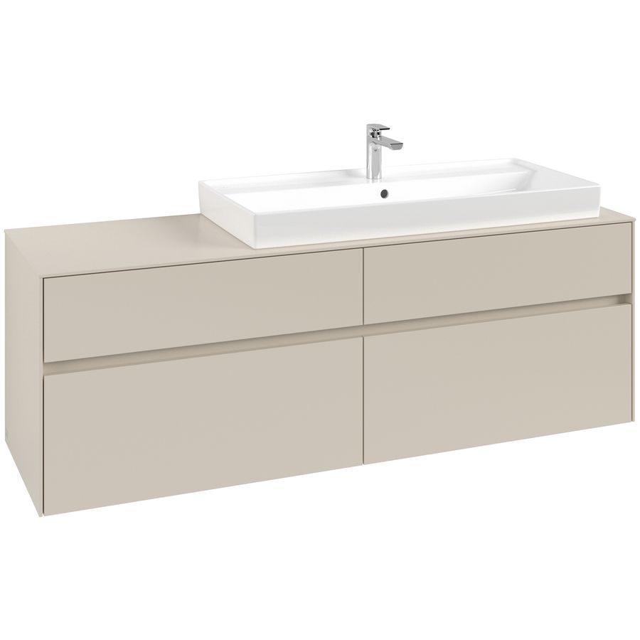 Wastafelonderkast Collaro 1600x548x500mm Cashmere Grey C030B0VN