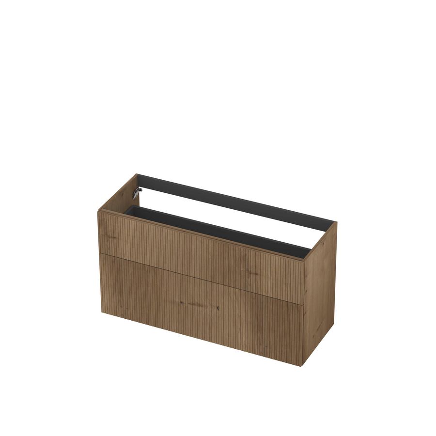Onderkast 2L a-sym fineer gefreesd tbv greep 120cm ash grey