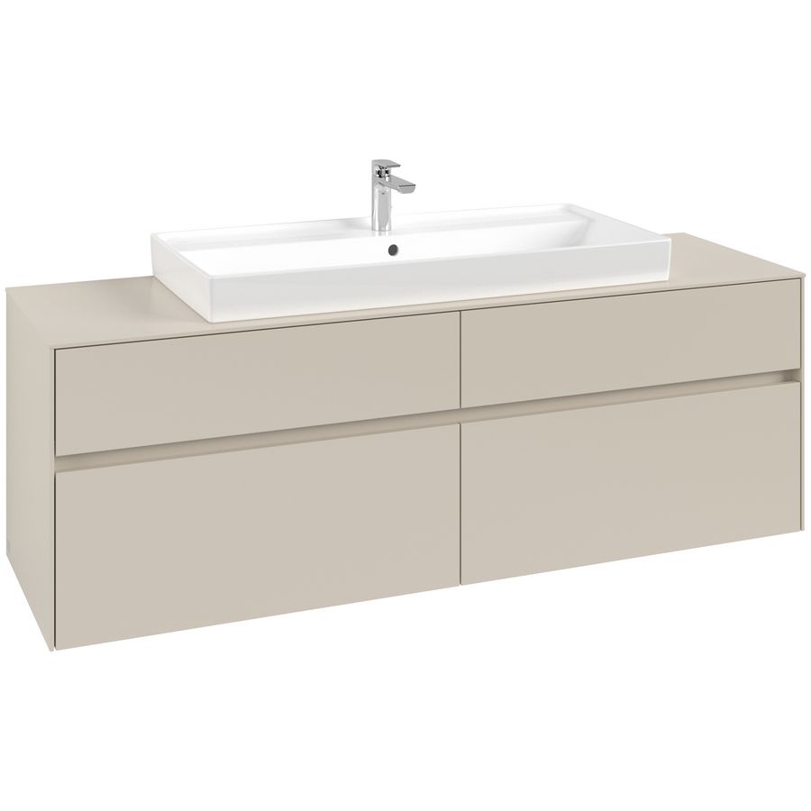 Wastafelonderkast Collaro 1600x548x500mm Cashmere Grey C031B0VN