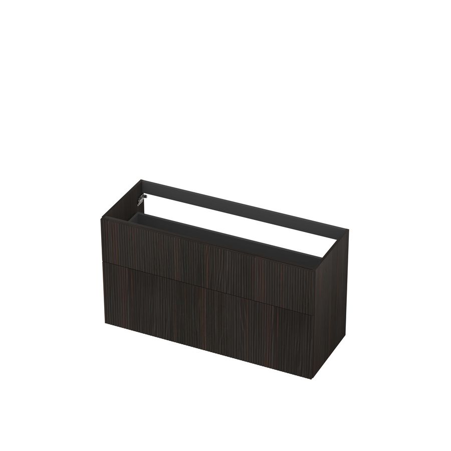 Onderkast 2L a-sym fineer gefreesd tbv greep 120cm matt intens black