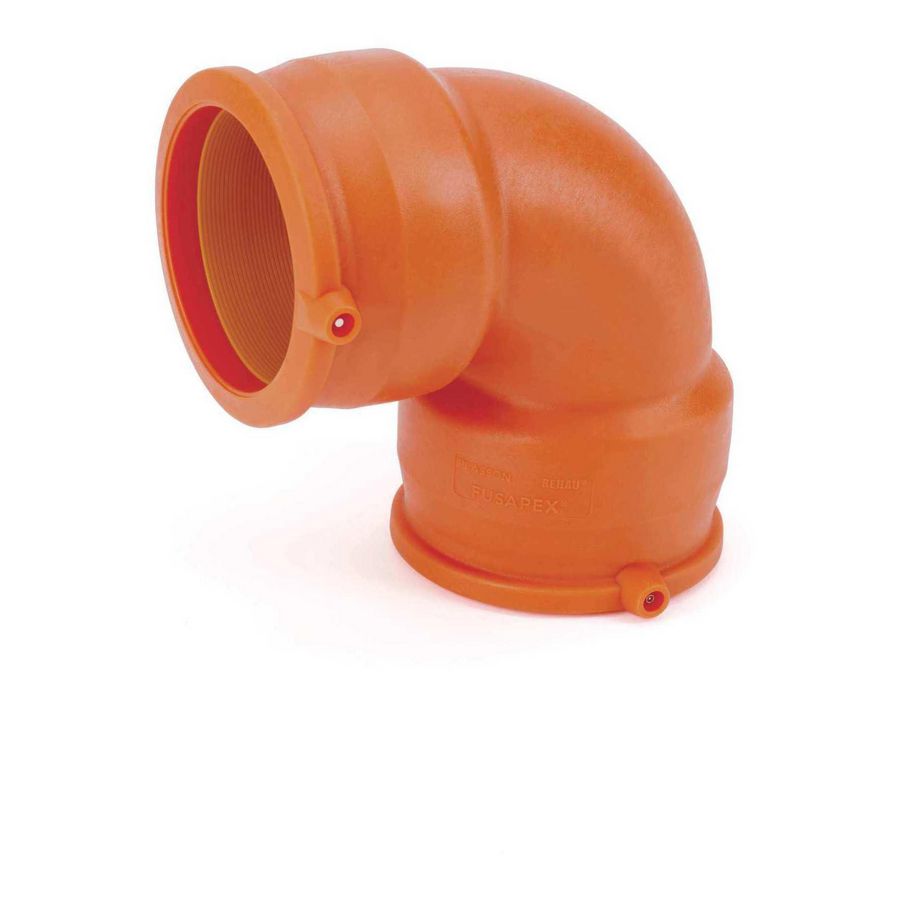 Bocht 90° FUSAPEX PE-X elektrolasfitting 125mm oranje
