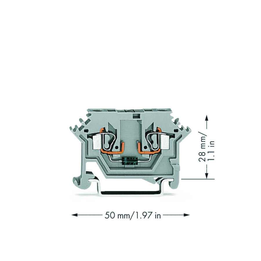 Moduleklem 2-draads met diode 1N4007 280-613/281-410 VVE=100