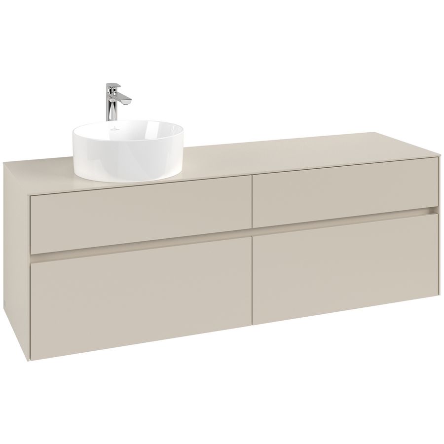 Wastafelonderkast Collaro 1600x548x500mm Cashmere Grey C05000VN