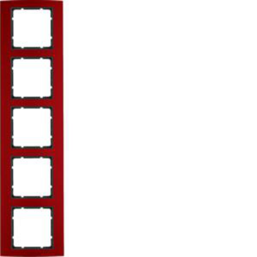Afdekraam 5-v berker B.3 aluminium rood/antraciet mat