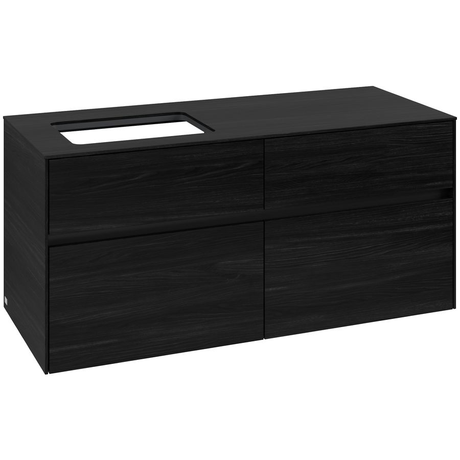Wastafelonderkast Collaro 1200x548x500mm Black Oak C113B0AB