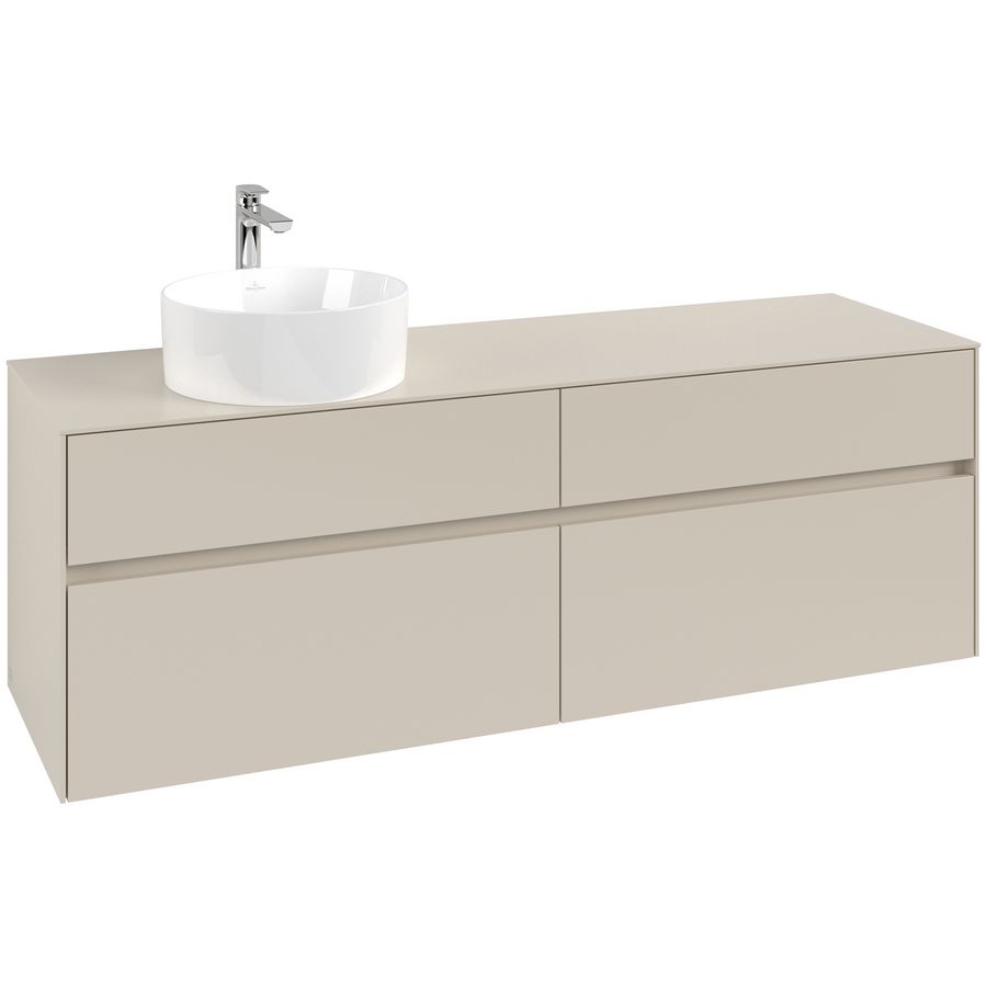 Wastafelonderkast Collaro 1600x548x500mm Cashmere Grey C050B0VN