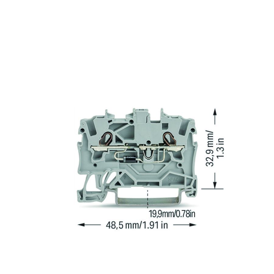Moduleklem 2-draads diode 1N4007 2001-1211/1000-411 VVE=100