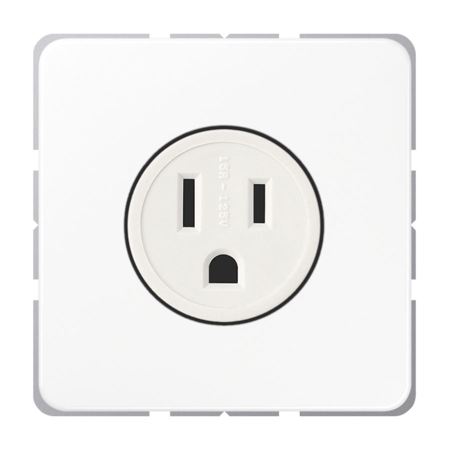 Wandcontactdoos alpin wit Us-Nema 15 A CD500