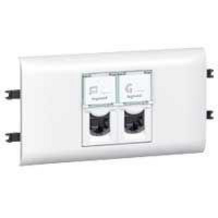 Wandgootadapter 2xRJ45Cat. .6 DLP