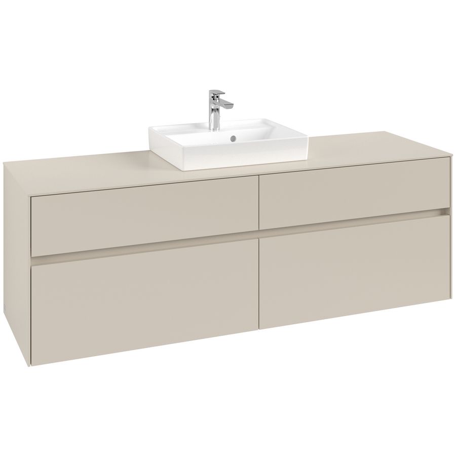 Wastafelonderkast Collaro 1600x548x500mm Cashmere Grey C077B0VN