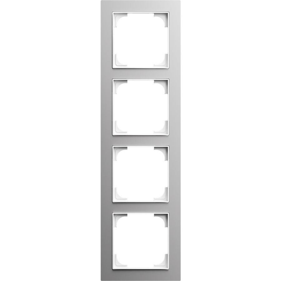 Afdekraam 4-voudig art-aluminium zilver (1724-4073)