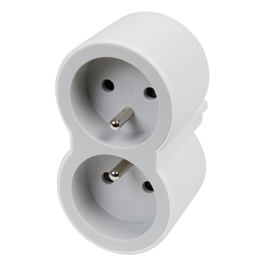 Contactstop Domino 2xPA wit-grijs VVE=10