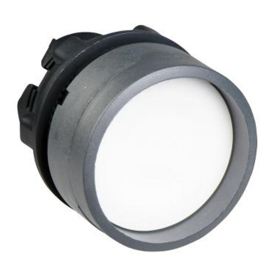 white pushbutton head recessed colour plated grey