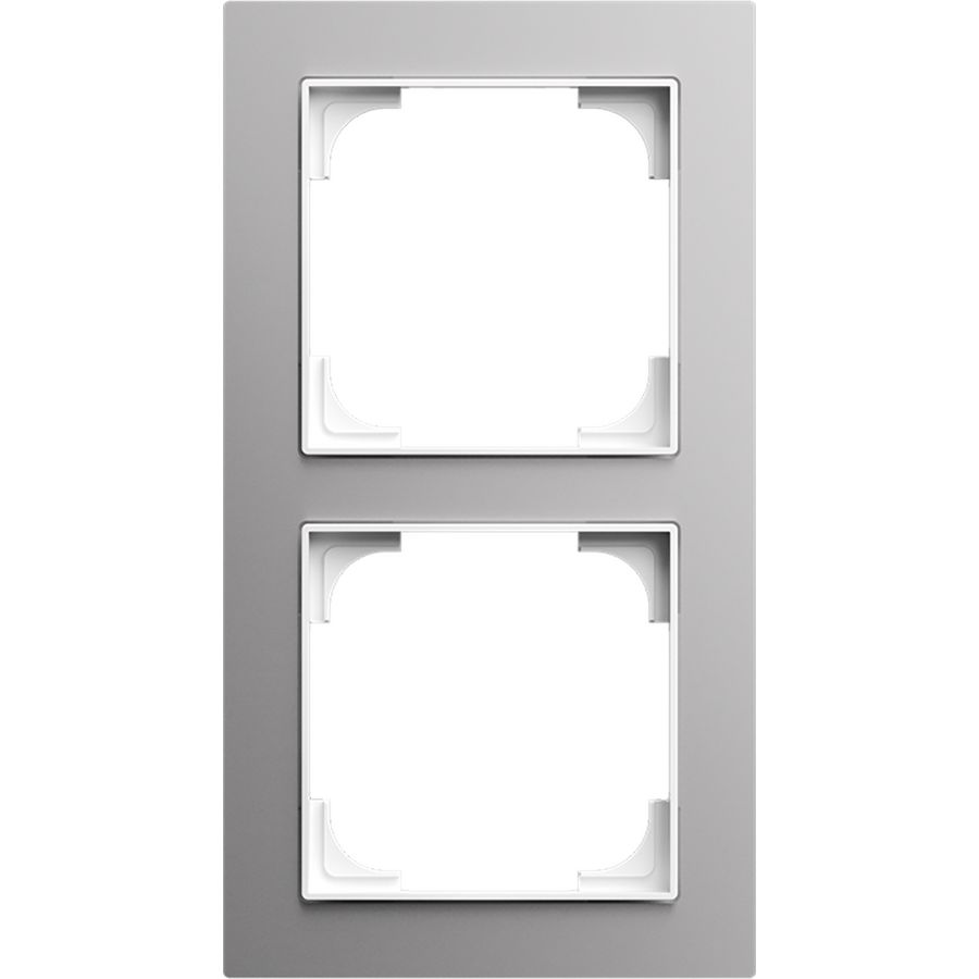 Afdekraam 2-voudig art-aluminium zilver (1722-4073)