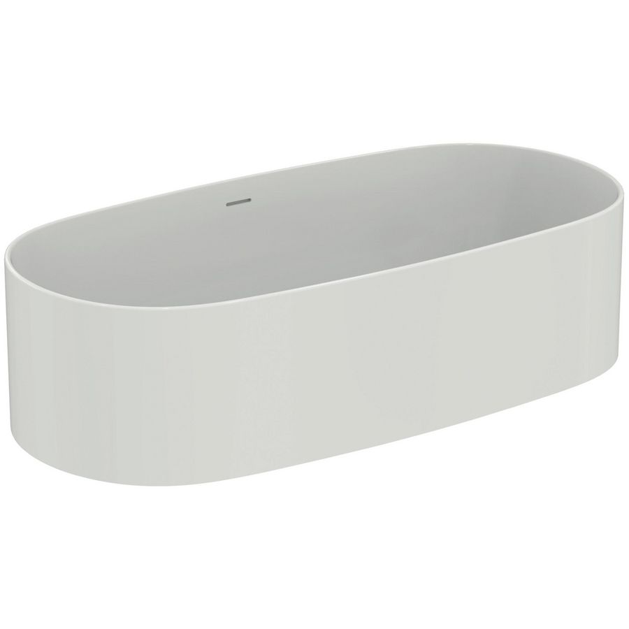 vrijstaand duobad 1738x850x495mm van solid surface slk white