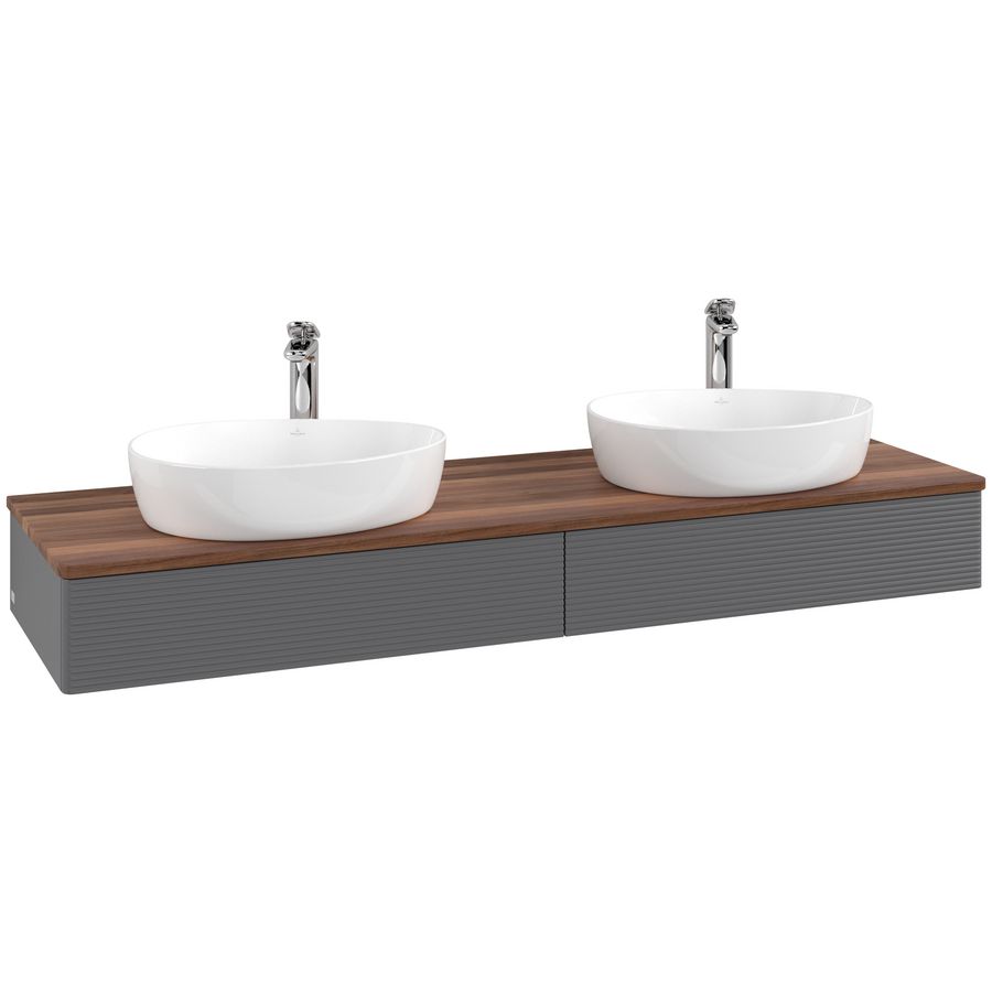 Wastafelonderkast Antao 1600x190x500mm Antr. Matt Lacquer L17152GK