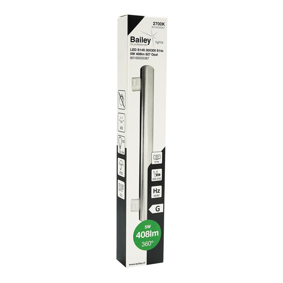 LED-lamp S14s BaiLinear 30X300 5W (35W) 408lm 827 Opal
