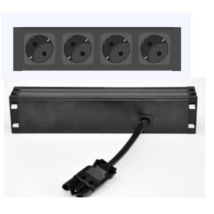 Contactdooscombinatie Netbox entry inb. 4x230v 45° GST18/3
