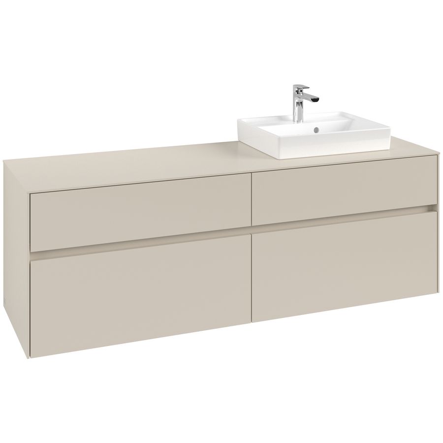 Wastafelonderkast Collaro 1600x548x500mm Cashmere Grey C079B0VN
