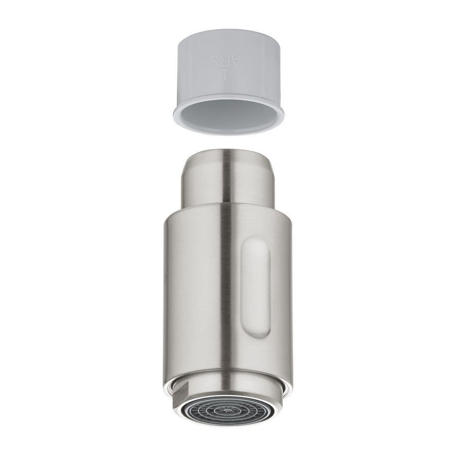 Spoeldouche v. minta keukenkraan met uittrekbare mousseur supersteel (rvs look)