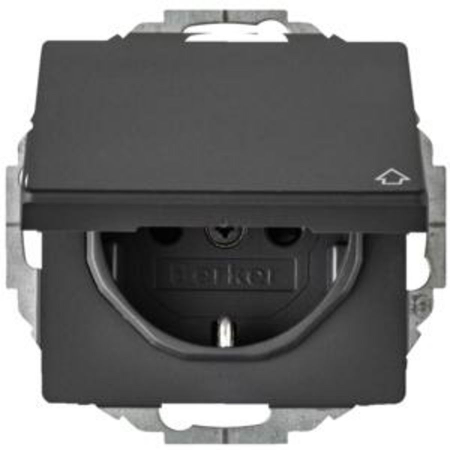 Wandcontactdoos RA kd 45° dr.b. berker Q.1/Q.3/Q.7 antraciet