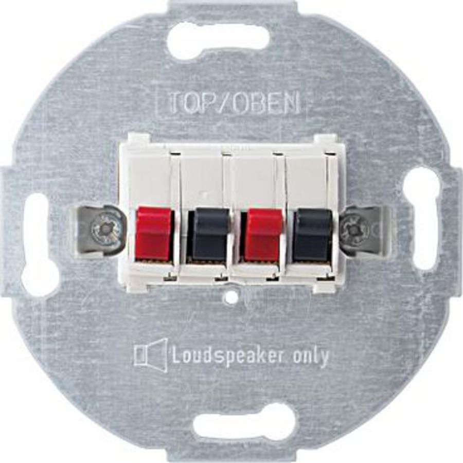 Luidsprekercontactdoos 2-voudig Polarwit Systeem M