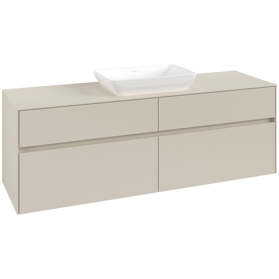 Wastafelonderkast Collaro 1600x548x500mm Cashmere Grey C120B0VN