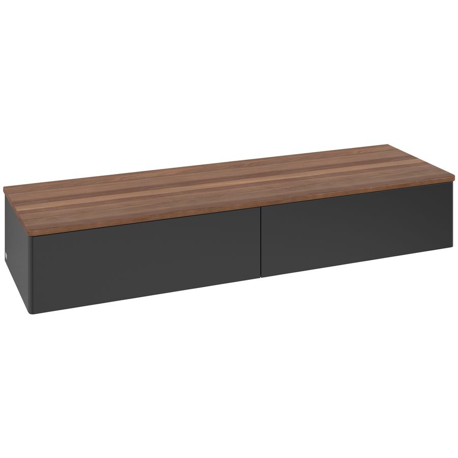 Sideboard Antao 1600x268x500mm Black Matt Lacquer K42002PD