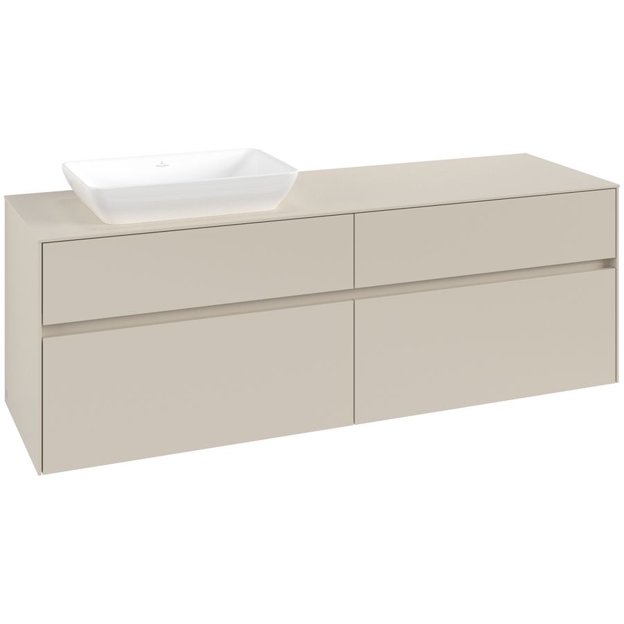 Wastafelonderkast Collaro 1600x548x500mm Cashmere Grey C12100VN