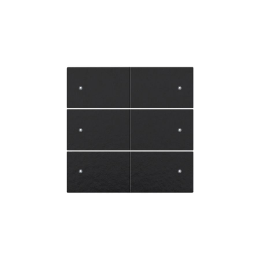 Afwerkingsset 6-voudige pot.vrij knop 24V Led pianoblack