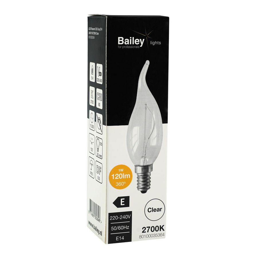 LED-lamp C35 Cosy CL FIL E14 1W 14W 120lm 827 helder