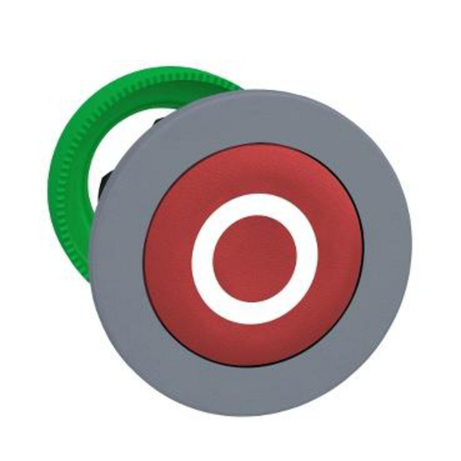 Flush mounted red Flush caps pushbutton head whiteO" cp grey