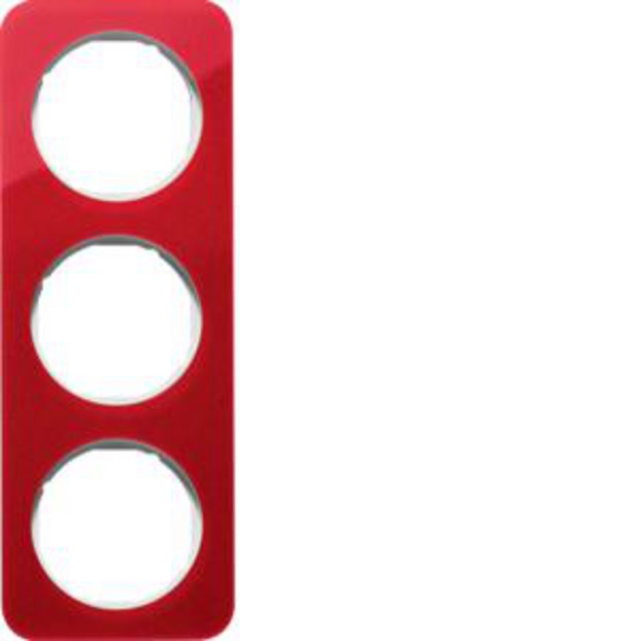 Afdekraam 3-v berker R.1 rood acryl/polarwit