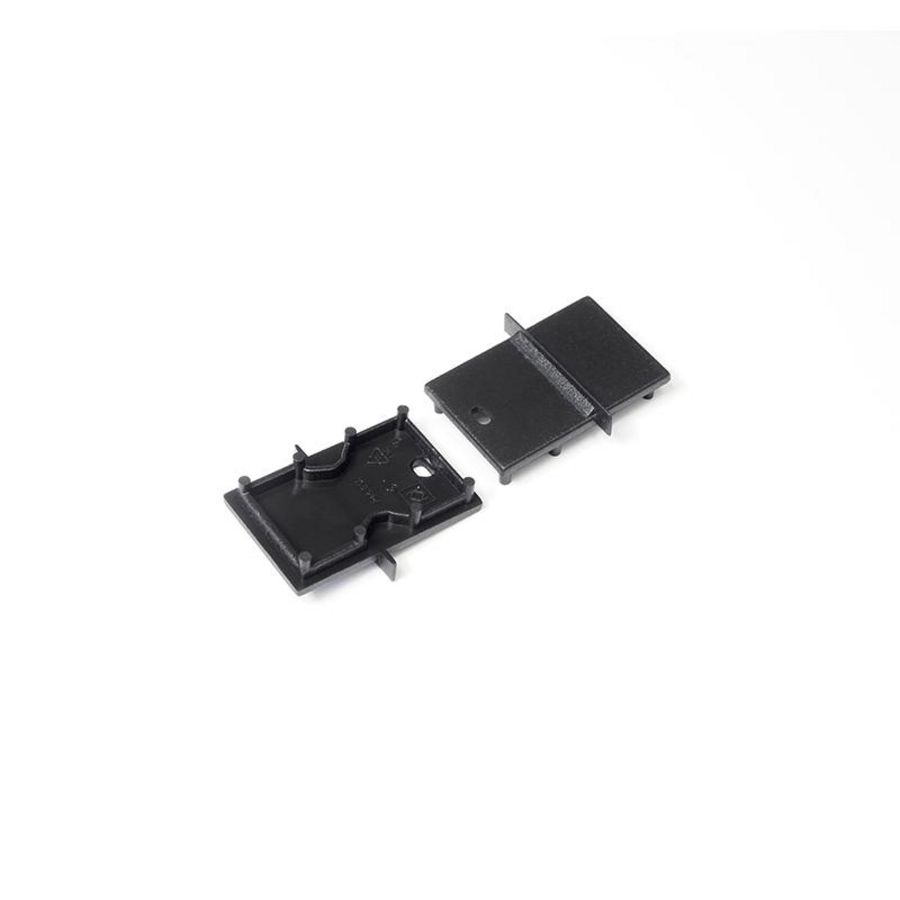 Zak a 2st. Eindkap Profiel 20 inbouw met afdekking E7 Zwart