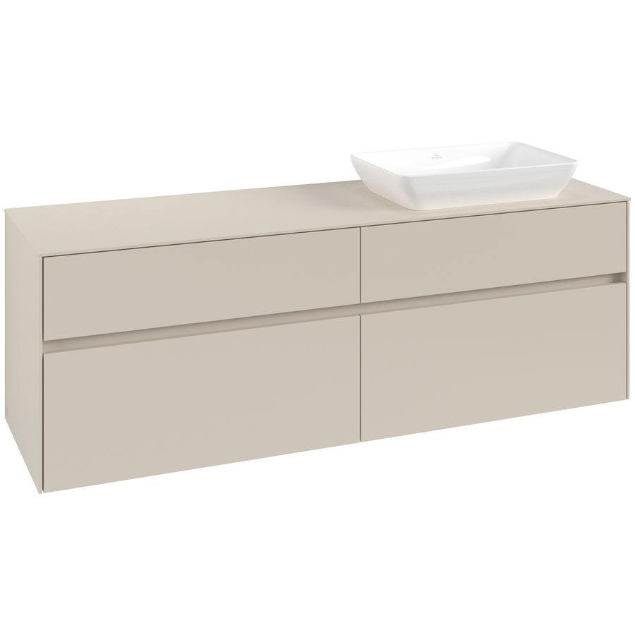 Wastafelonderkast Collaro 1600x548x500mm Cashmere Grey C122B0VN