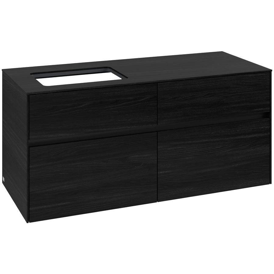 Wastafelonderkast Collaro 1200x548x500mm Black Oak C11300AB