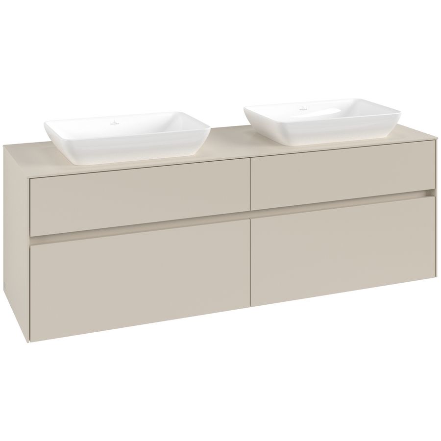 Wastafelonderkast Collaro 1600x548x500mm Cashmere Grey C123B0VN