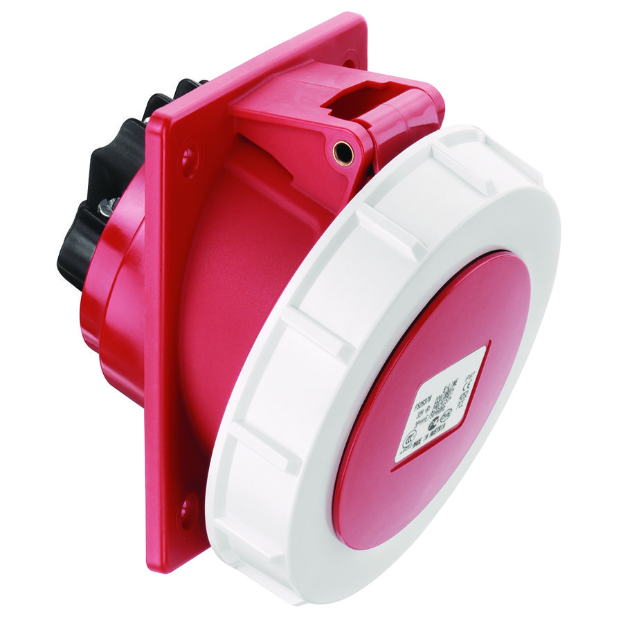 Flenscontactdoos CEE 20° IP67 16A 3P 230V 6h blauw VVE=10
